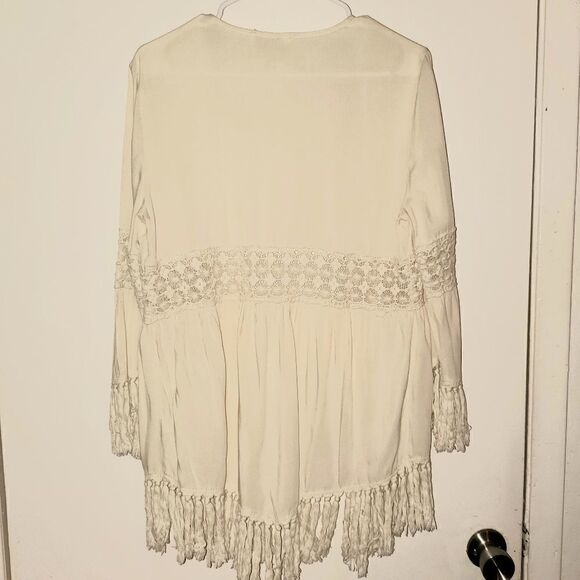 Entro Boho Fringed Cardigan/Cover Up - Picture 3 of 6